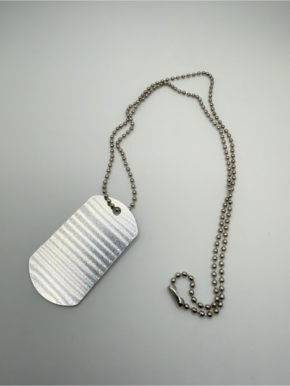 ~23" NWOT Unisex Stainless Steel Blank Dog Tag Necklace!